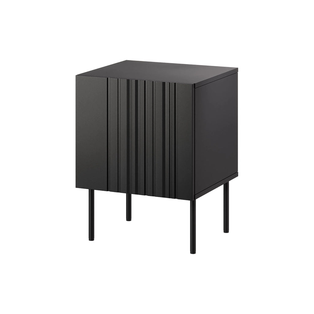 Russi, Comodino Cassetti, 59x42x44.5h cm Nero