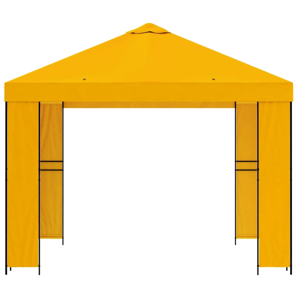 Gazebo 3 x 3 m Giallo Poliestere e Acciaio 190 900356