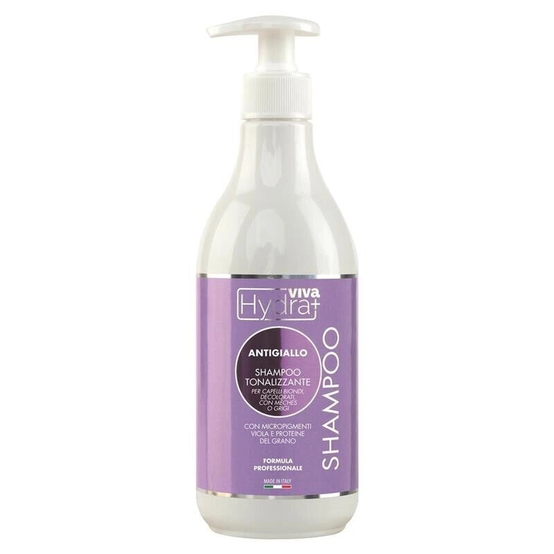 HYDRA VIVA SHAMPOO ANTIGIALLO TONALIZZANTE PER CAPELLI DECOLORATI CON MICROPIGMENTI VIOLA 500 ML