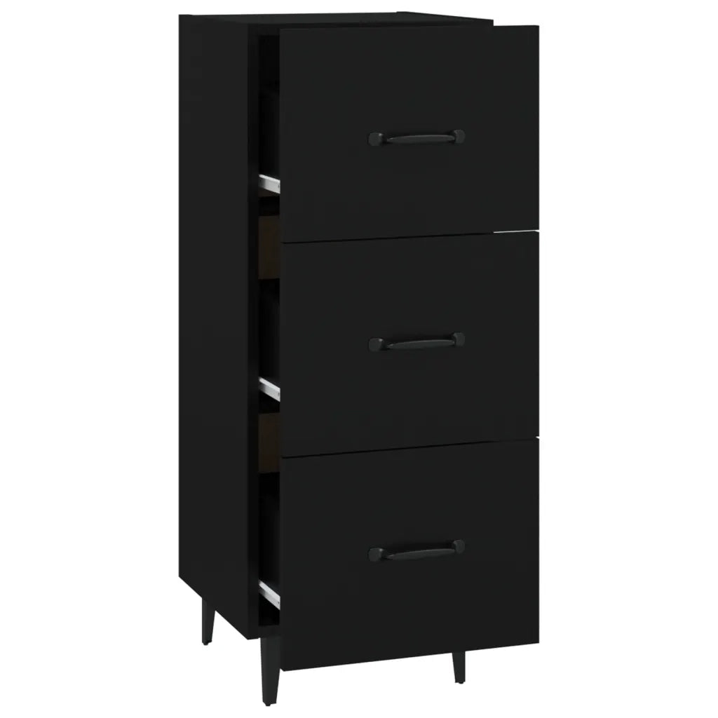 Credenza Nero 34,5x34x90 cm in Legno Multistrato cod mxl 12306