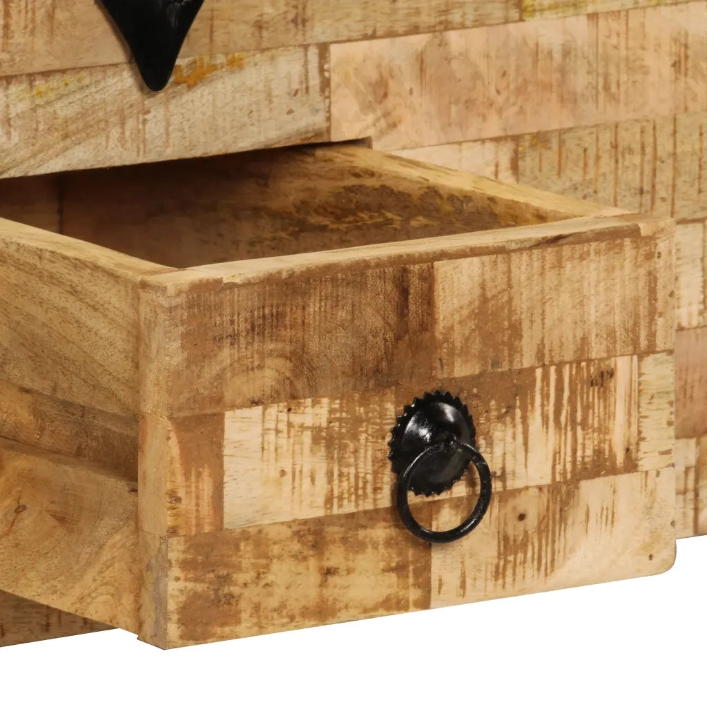 Tavolino da CaffÃ¨ in Legno Massello di Mango 80x40x35 cm cod mxl 19515