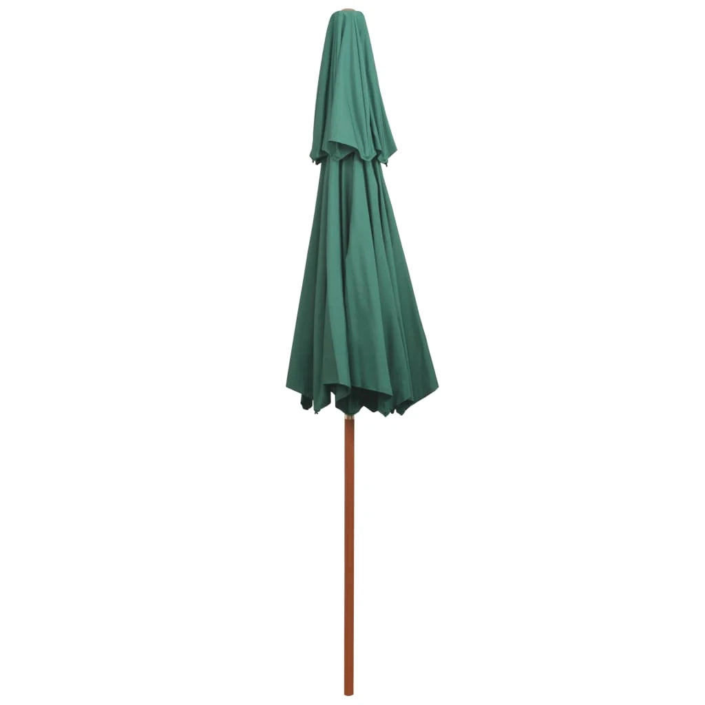 Ombrellone da terrazza 270 x 270 cm con palo in legno verde 02_0008414