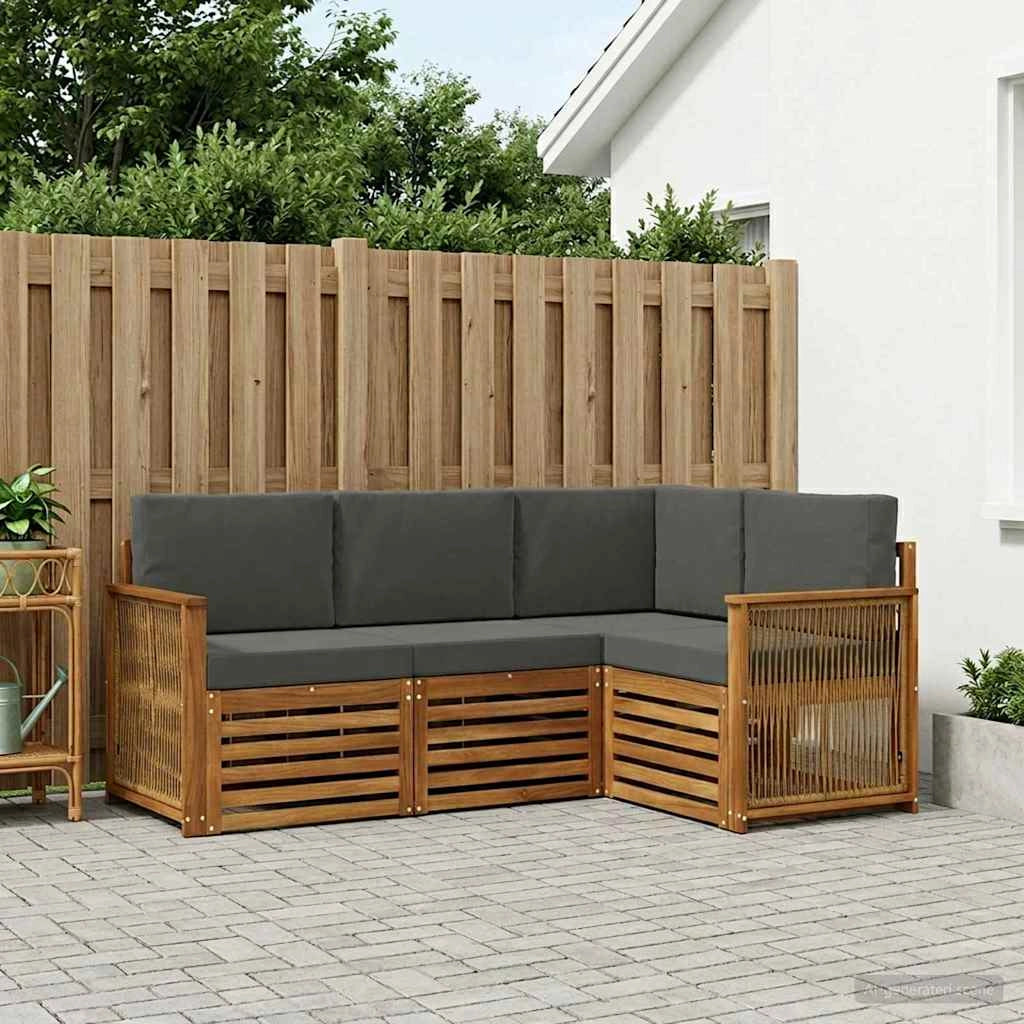 Set di divani da esterno 4 pz Poliestere 3384298