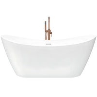 Vasca Bagno Da Terra Rea Ferrano Slim 180 Copritappo bianco