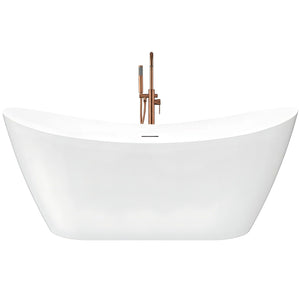 Vasca Bagno Da Terra Rea Ferrano Slim 180 Copritappo bianco