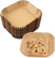 Liner Quadrati per Frittiera - Rivestimenti Resistenti al Fumo e al Calore - 200 Pezzi - 20 cm