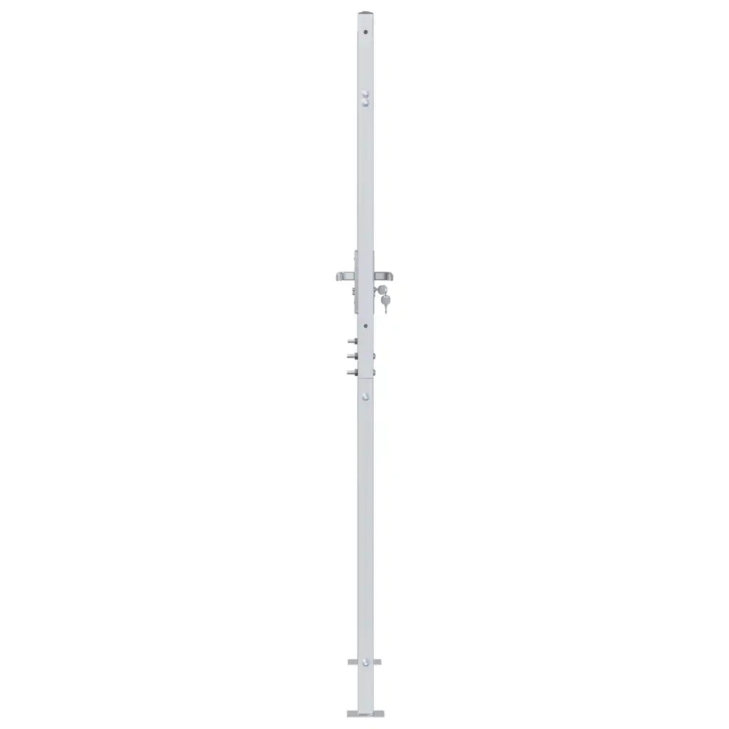 Cancello da giardino Argento 85 x 174 cm Acciaio inossidabile 3402585