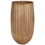 Vaso in metallo dorato 34x34x60h cm
