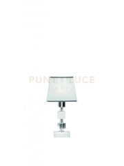 LUME/P LIVIA LUME 1 LUCE BIANCO- TRASPARENTE E CROMO ATTACCO E14 PARALUME L.20CM