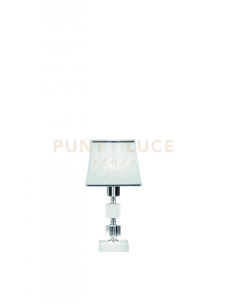 LUME/P LIVIA LUME 1 LUCE BIANCO- TRASPARENTE E CROMO ATTACCO E14 PARALUME L.20CM
