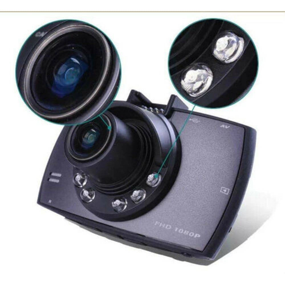 Trade Shop - Telecamera Per Auto Full Hd Dvr Car Video Camera Visione Notturna Lcd 2,4'' 6 Led -