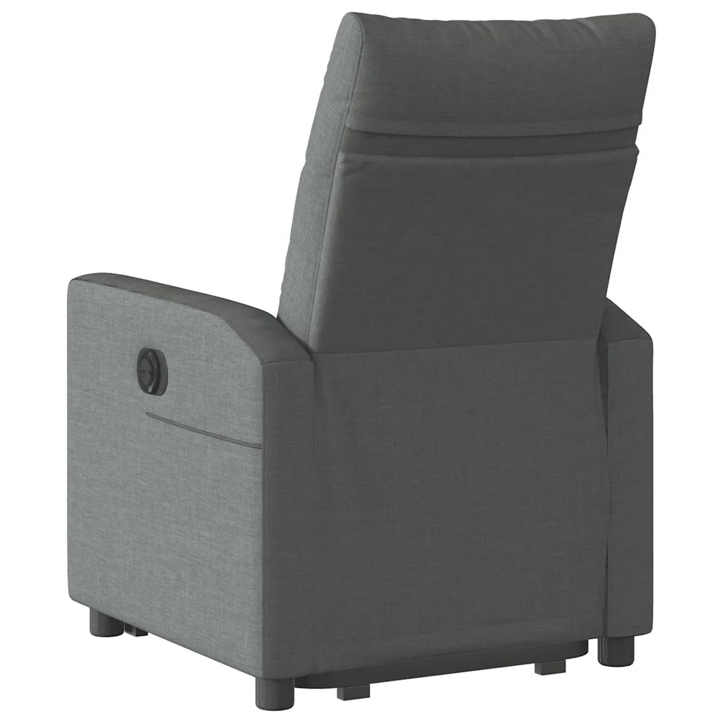 Poltrona | Sedia Relax Alzapersona Reclinabile Grigio Scuro in Tessuto