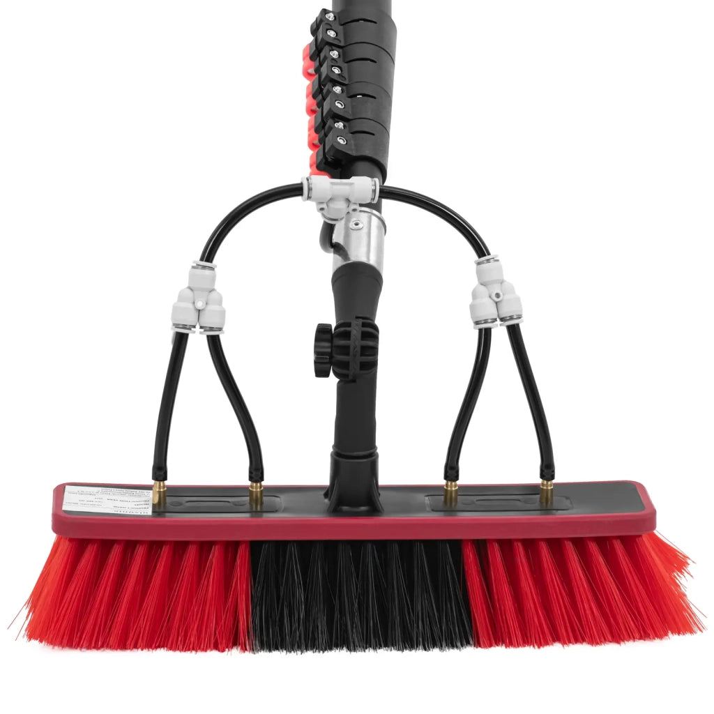 Lavavetri telescopico 175 a 720 cm spazzola 35 cm alluminio pu pp nylon schiuma nero rosso 14_0009230