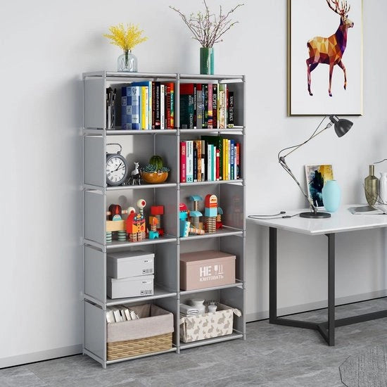 Rack da appendiabiti, per soggiorno, camera da letto, home office, design elegante - box, mensole, libreria 80 x 31 x 156 cm