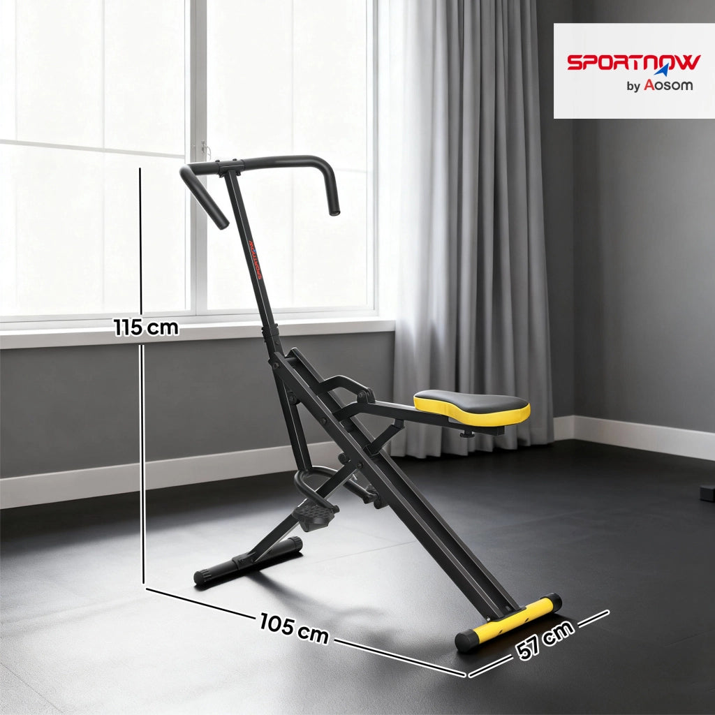 Macchina Fitness Pieghevole Total Crunch ¨C Xylo ¨C Seduta Regolabile 57x105x115 cm Giallo