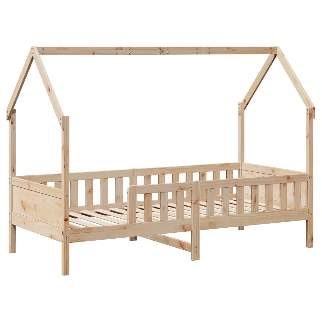 Giroletto Casetta per Bambini-Struttura Letto Bambini 80x200 cm Legno Massello di Pino 200711