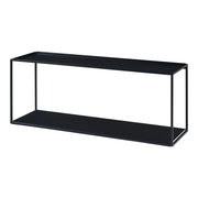 Scaffale dal design senza tempo per soggiorno/camera da letto mobiletto portaoggetti da parete 90 x 25 x 35 cm acciaio nero 03_0011264