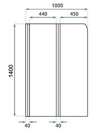 Schermo Vasca Pieghevole Rea Agat-2 100 Brush Copper