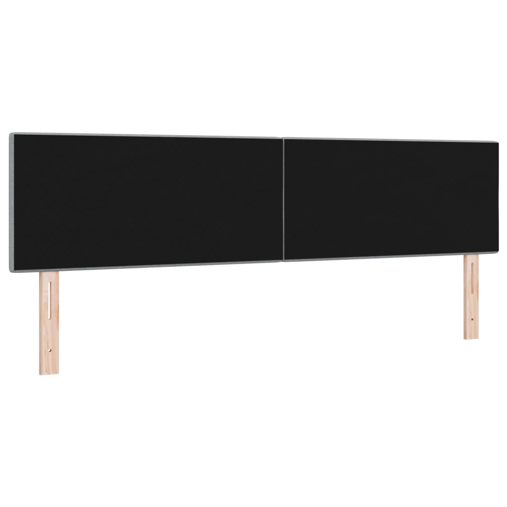 Testata LED  con bottoni trapuntati Grigio chiaro 90 cm Tessuto