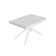 Tavolo allungabile 130/390x90 cm Niket colore bianco frassino gambe bianche