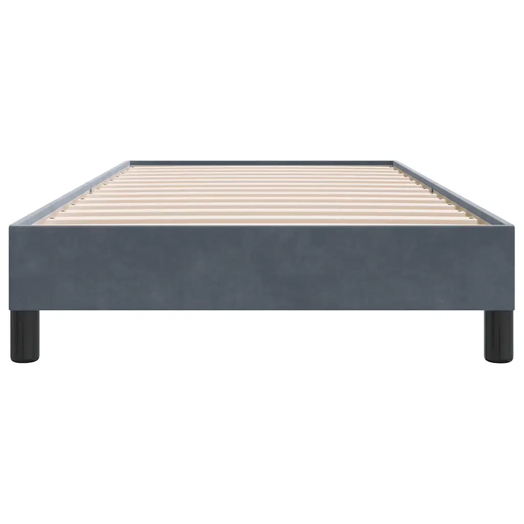 Giroletto senza Materasso Grigio Scuro 80x220 cm Velluto 4101380