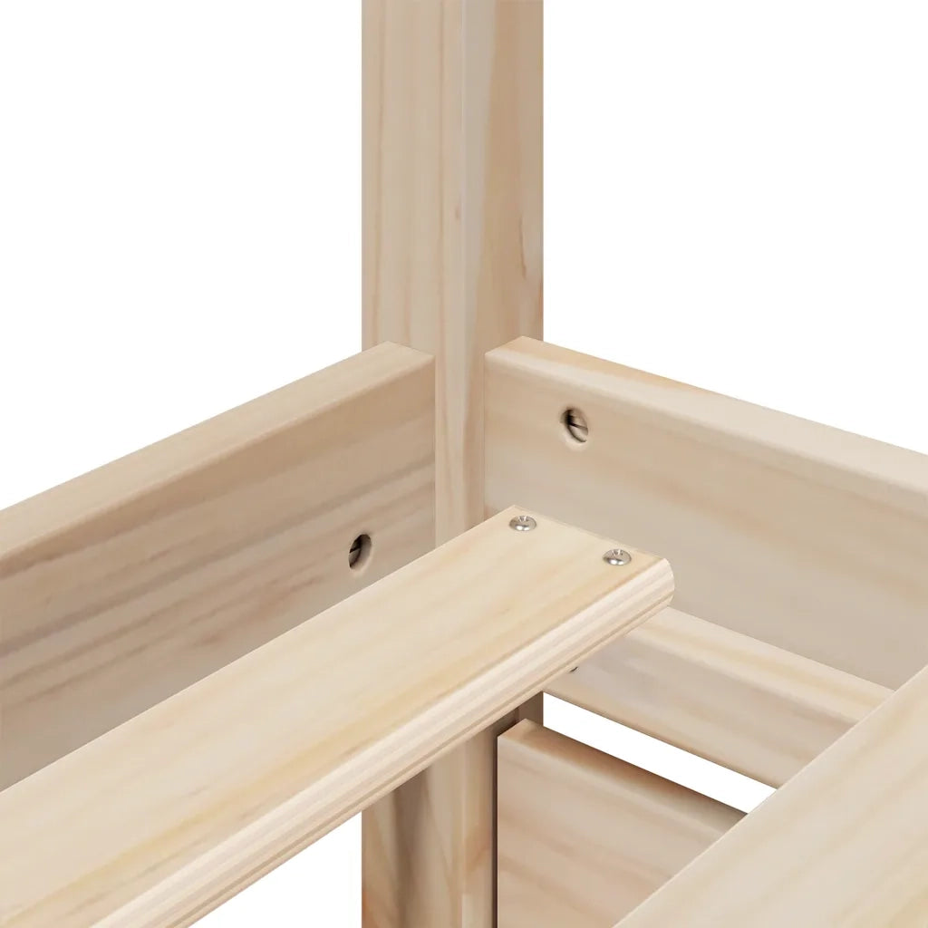 Letto senza Materasso 75x190 cm in Legno Massello Pino