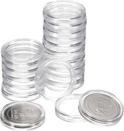 20 contenitori per monete in argento, capsule per monete rotonde, copertura acrilica, protezione NFC-tag, 20 mm