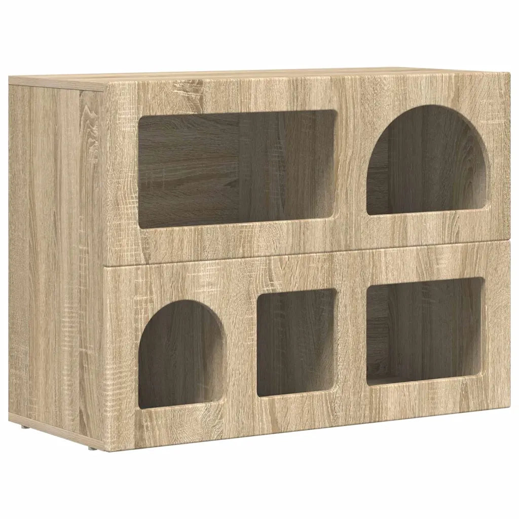 Credenza | Madia | Buffet da pranzo | Armadio da pranzo Rovere Sonoma 80.5 x 35 x 59 cm Legno multistrato