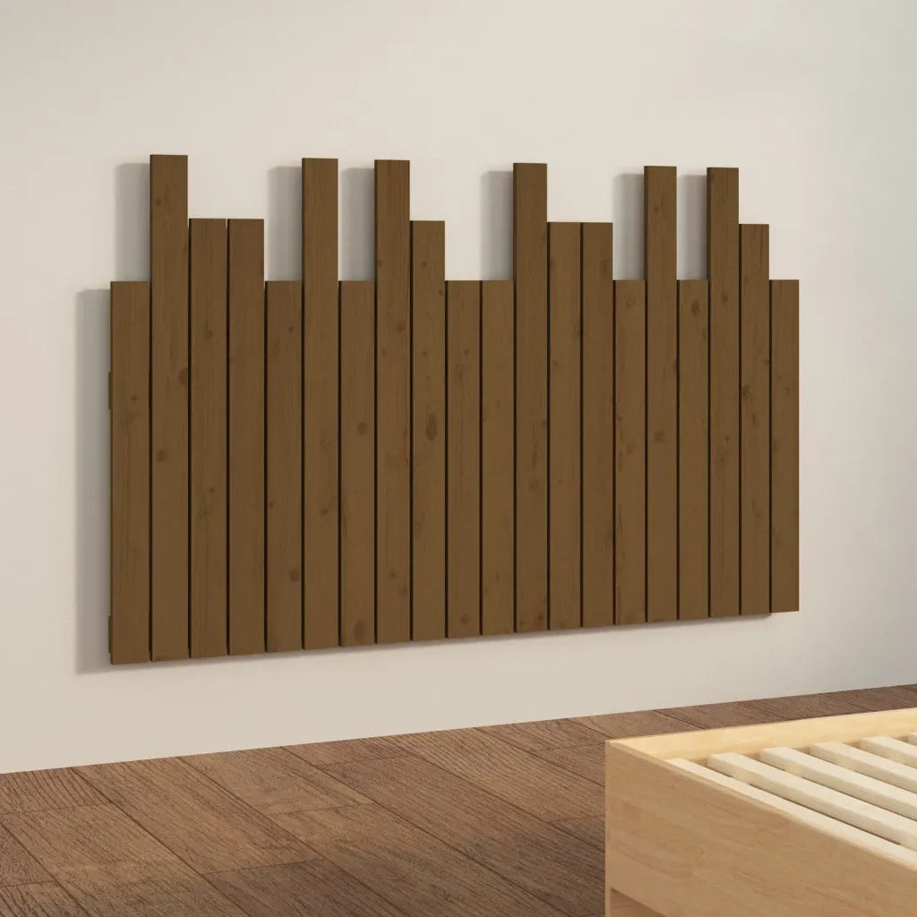 Testiera da Parete Ambra 127,5x3x80cm in Legno Massello di Pino