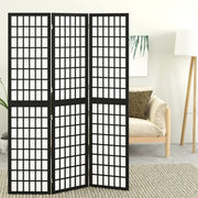 Divisorio Ambienti | Divider per stanze | Paravento Pieghevole 3 Pannelli Stile Giapponese 120x170cm Nero