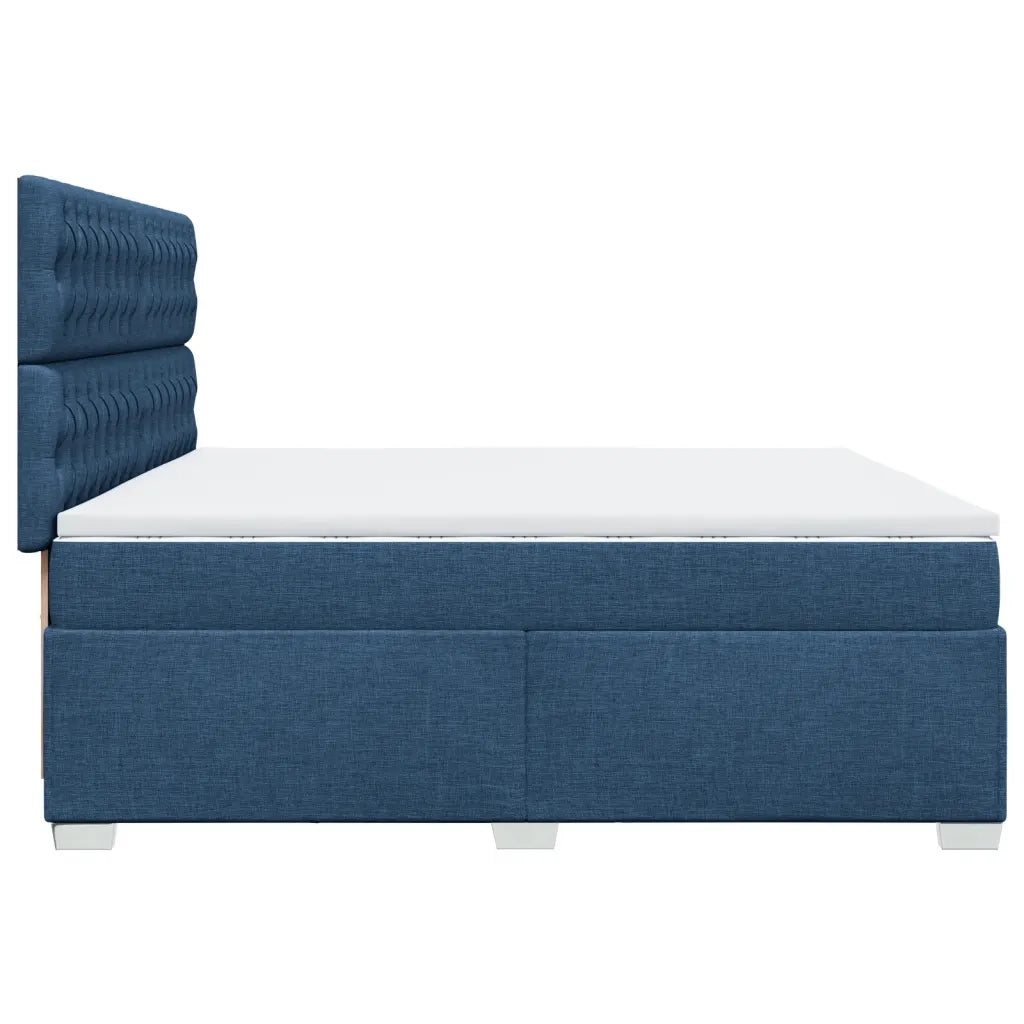Giroletto a Molle con Materasso Blu 200x200 cm in Tessuto 3290608
