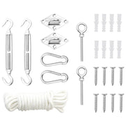 Set Accessori per Vela Parasole 9 pz in Acciaio Inossidabile cod mxl 65183