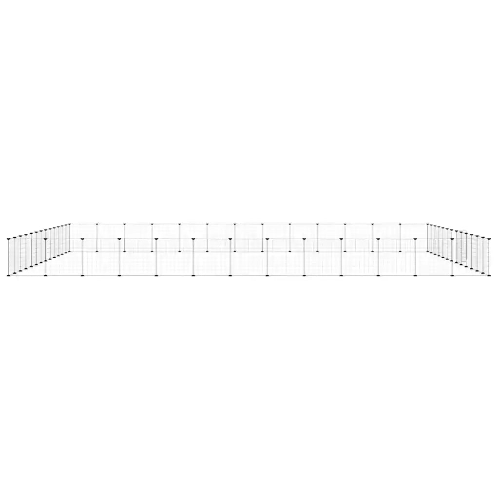 Gabbia per Animali 52 Pannelli con Porta Nero 35x35 cm Acciaio 3114023