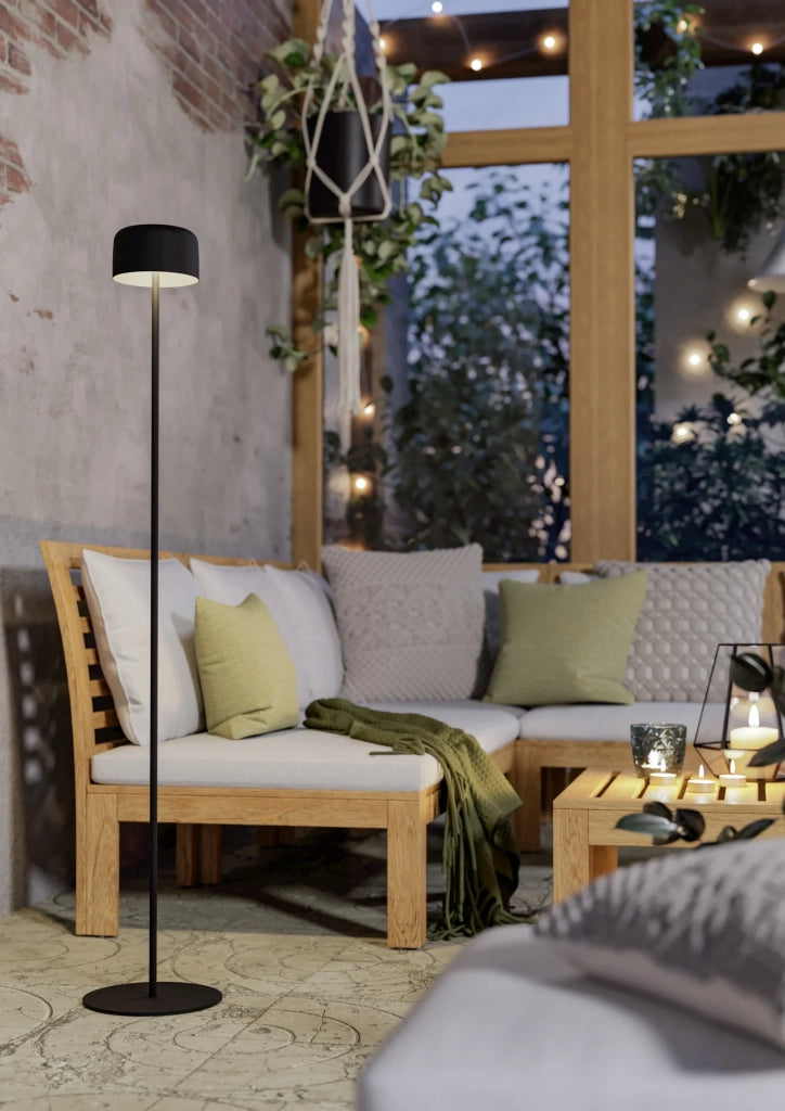 Lampade Ricaricabili Esternoroccanova-L Acciaio Nero Led 2,8W 270Lm Ip44