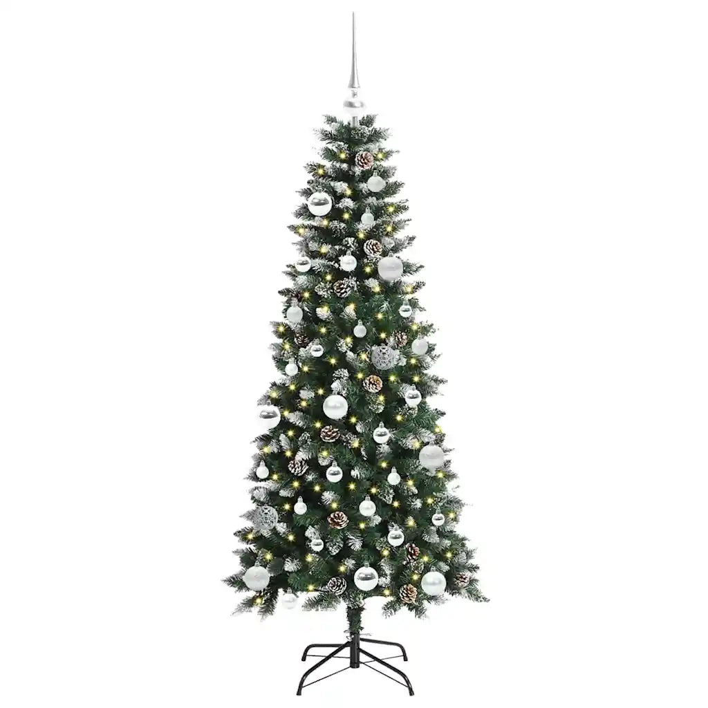Albero di Natale artificiale con 150 LED Verde 150 cm