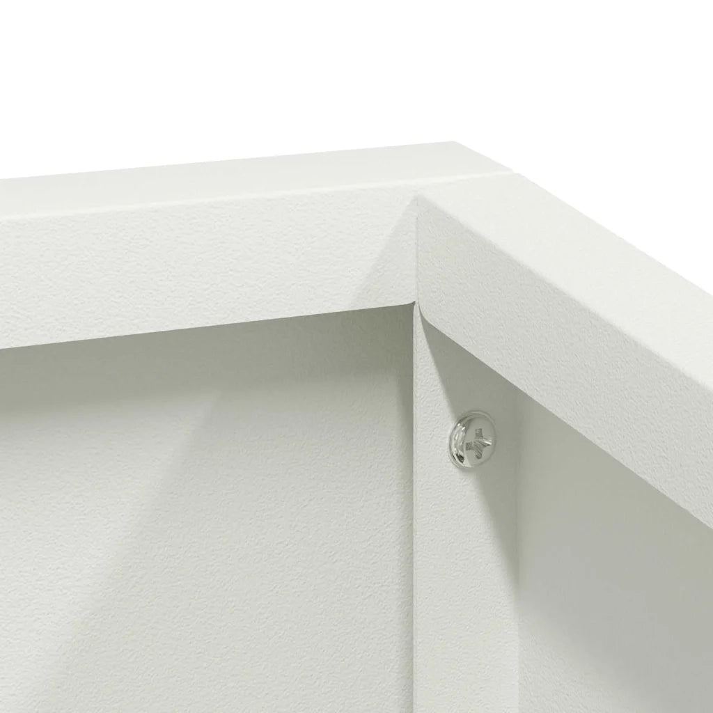 Vaso da giardino Bianco 100 x 100 x 50 cm 873586