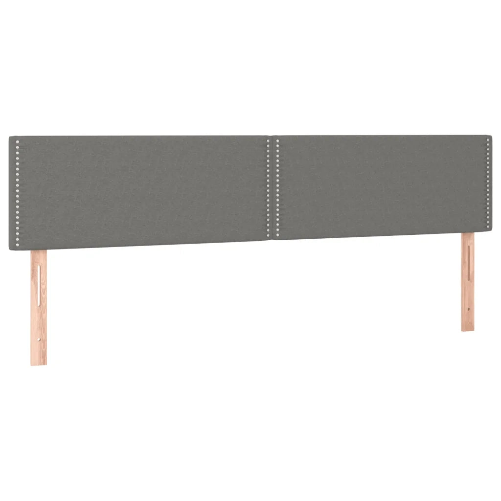 Letto a Molle Materasso e LED Grigio Scuro 180x200cm in Tessuto 3133094
