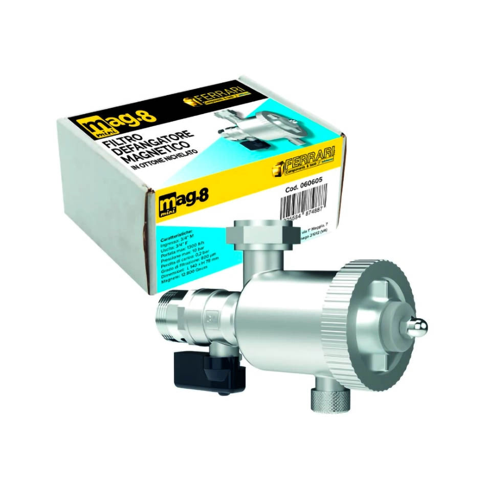Filtro defangatore magnetico 3/4" MF ottone nichelato caldaia