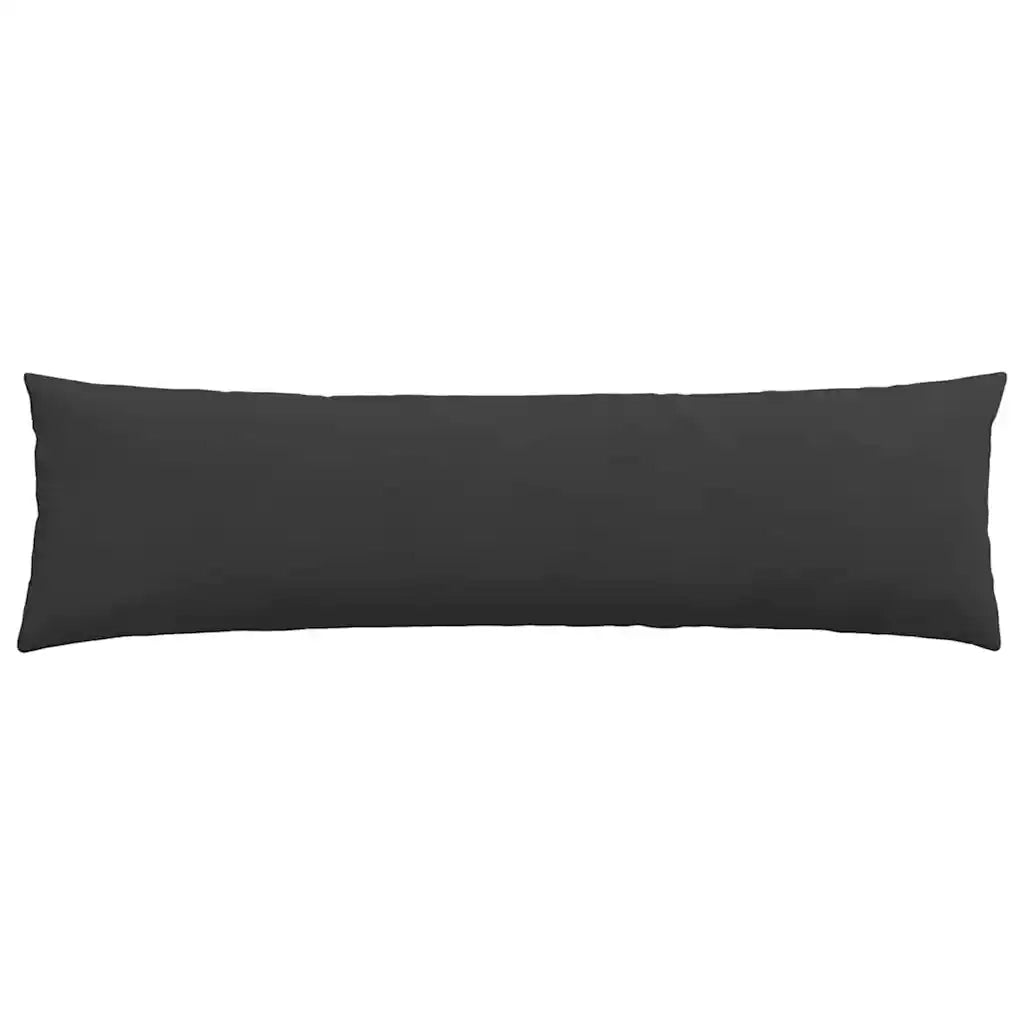 Cuscini da Divano 2 pcs Nero 145 x 40 cm Tessuto