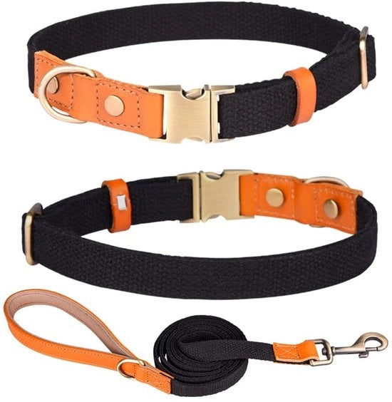 Cintura per cani in nylon e pelle - Adattabile - Sicurezza - Gancio di sicurezza - Leggero - Materiale respirabile - Cintura per cani