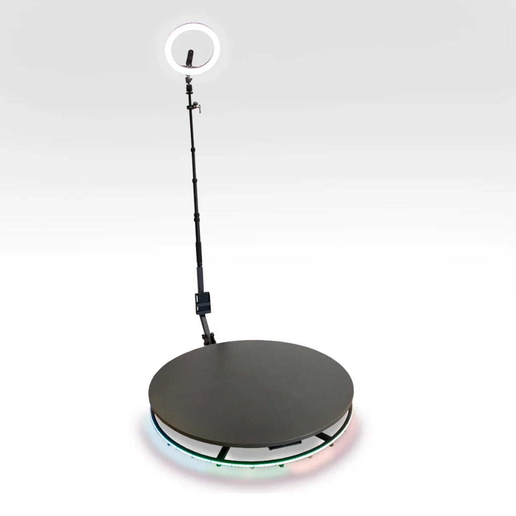 Piattaforma Fotografica Rotante con Batteria 24V Luce ad Anello Bastone Selfie