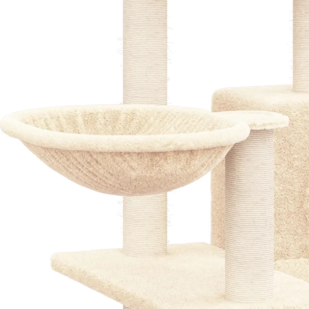 Albero per Gatti con Tiragraffi in Sisal Crema 82 cm cod mxl 6523