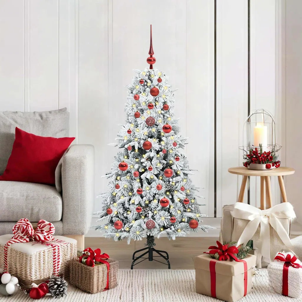 Albero di Natale | Decorazioni natalizie Artificiale con Rami Pieghevoli Bianco 120 cm