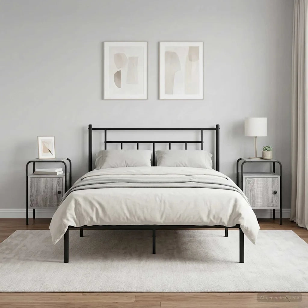 Armadio da Notte 2 pz Sonoma grigio Legno ingegnerizzato 8007594