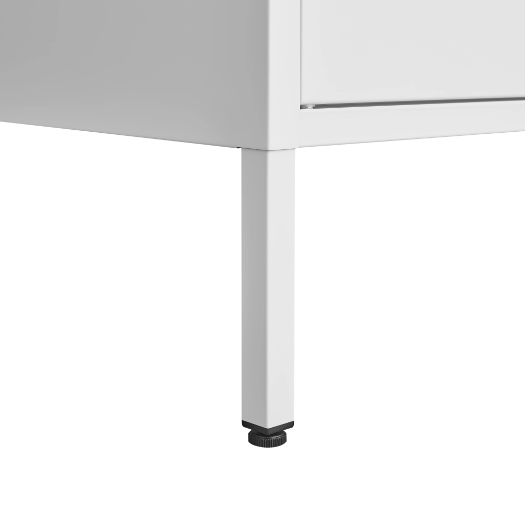 ARMADIO METALLICO 156x44,5x19,5 cm Bianco con ripiani regolabili