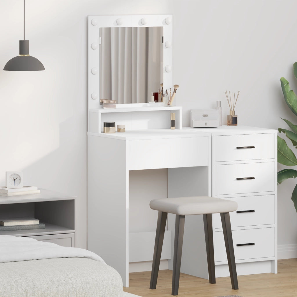 Tavolo da Trucco Bianco 50 x 41 x 135 cm Legno multistrato 865118