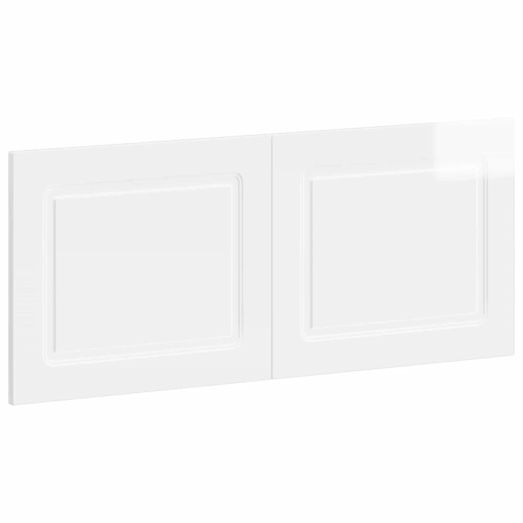 Testiera da Muro UTRECHT Bianco Lucido Legno ingegnerizzato 897849