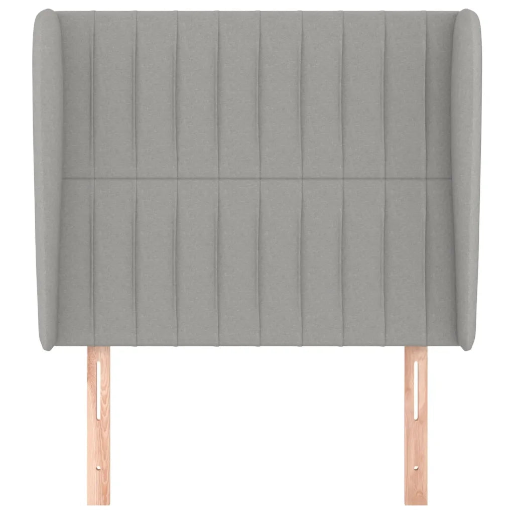 Testiera ad Orecchio Grigio Chiaro 93x23x118/128 cm in Tessuto