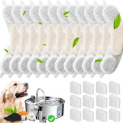 12 pezzi filtro per dispensatore di cibo per cani fonte di acqua filtro sostitutivo elemento a conchiglia di cocco filtro a base di carbone attivo tablet
