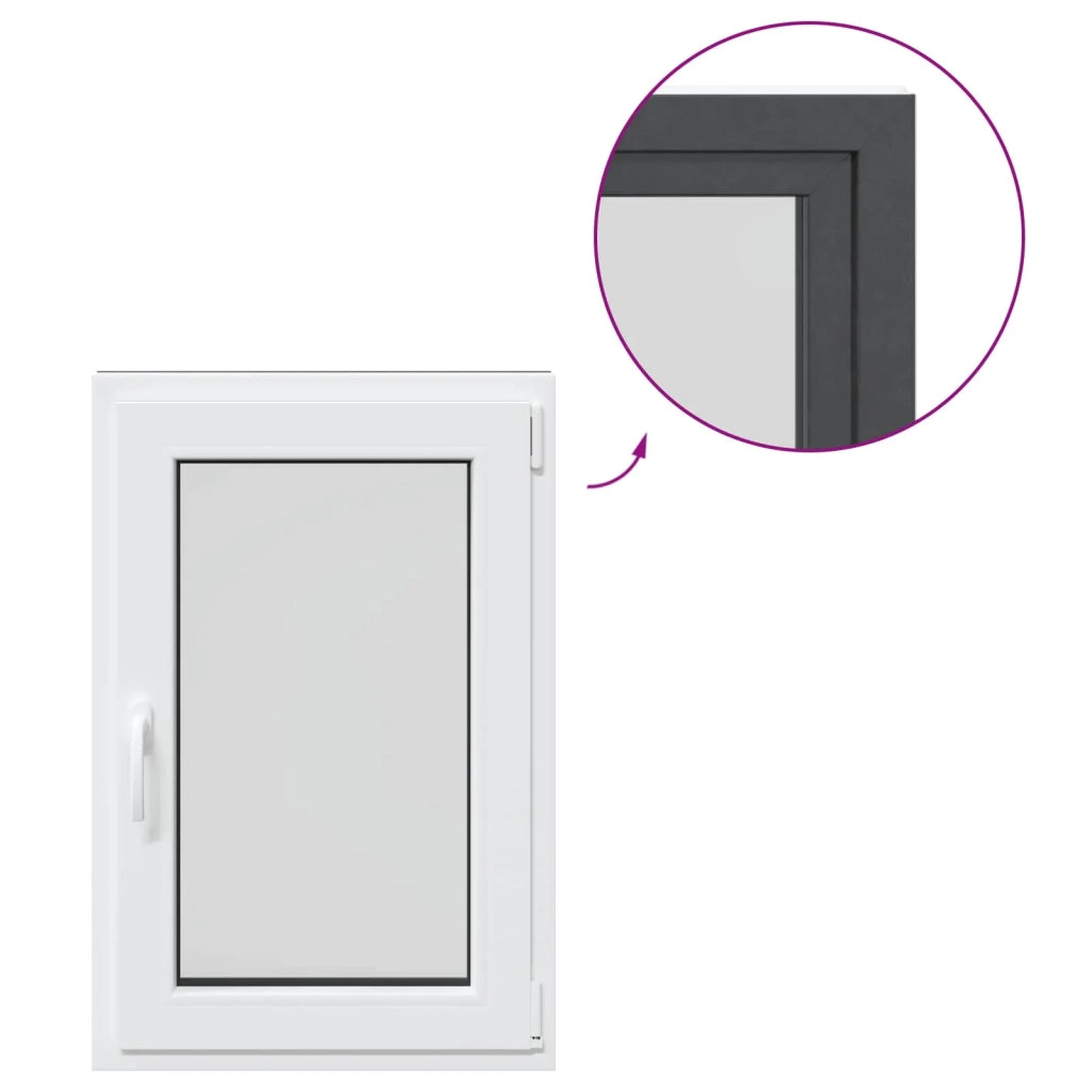 Finestra per Soffitta RISOR 60 x 90 cm PVC e Vetro Antracite CFW3816313